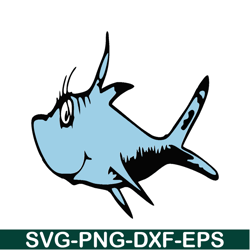 the blue fish svg, dr seuss svg, cat in the hat svg ds205122301