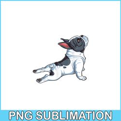 french namaste bulldog yoga png, frenchie dog lover png, french dog artwork png