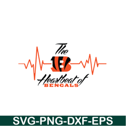 the heartbeat of bengals svg png eps, national football league svg, nfl lover svg