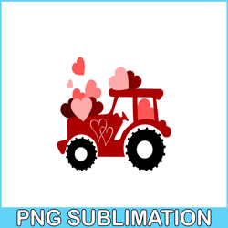 hearts truck png, sweet valentine png, valentine holidays png