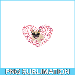 cute dog lover png, valentines day gift png, french bulldog png