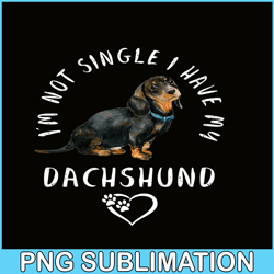 im not single i have my dachshund png, funny valentine png, valentine holidays png
