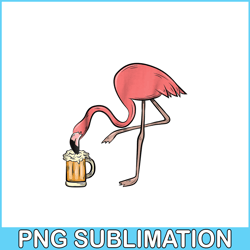 flamingo drinking beer png funny pink flamingo png beer lover png