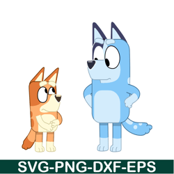 bluey and bingo svg png dxf eps bluey siblings svg blue character svg
