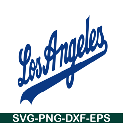 los angeles blue text svg, major league baseball svg, mlb lovers svg mlb011223115