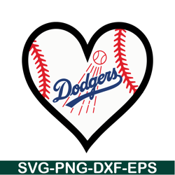 dodgers heart svg, major league baseball svg, mlb lovers svg mlb011223118