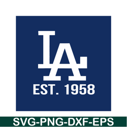 los angeles est 1958 blue flag svg, major league baseball svg, mlb lovers svg mlb011223132