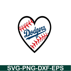 los angeles dodgers heart svg, major league baseball svg, mlb lovers svg mlb011223134