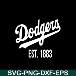 dodgers est 1883 text svg, major league baseball svg, mlb lovers svg mlb011223136