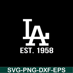 la dodgers est 1958 text svg, major league baseball svg, mlb lovers svg mlb011223137