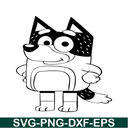 bluey black and white svg png dxf eps bluey svg bluey movie svg