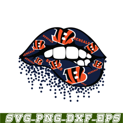 sexy lips bengals svg png, national football league svg, nfl lover svg