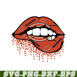 sexy lips chicago bears , nfl team svg, national football league svg