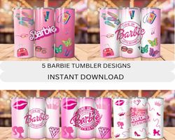 barbie themed tumbler butterfly_s pink gift for barbie fans tumbler 20oz