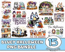 celebrate halloween with bluey, bluey halloween png svg dxf files for cricut, shirts mugs hoodies