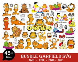 garfield and friends , odie svg ,cat svg , instant download , garfield vector clip art ,cat art