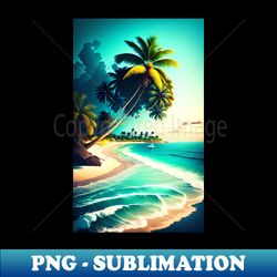 tropical island - trendy sublimation digital download - create with confidence