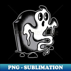 vintage cartoon graveyard ghost - special edition sublimation png file - perfect for sublimation art