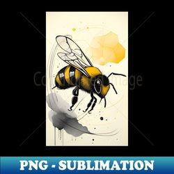 bee art - png sublimation digital download - perfect for creative projects