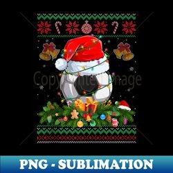 funny santa claus soccer ball wreath christmas lights xmas - vintage sublimation png download - fashionable and fearless