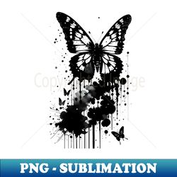 ink butterfly - decorative sublimation png file - perfect for sublimation mastery