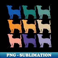 jack russell terrier rainbow dogs - decorative sublimation png file - transform your sublimation creations