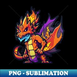 cartoon fire dragon - trendy sublimation digital download - fashionable and fearless