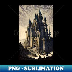 castle art - png transparent sublimation file - instantly transform your sublimation projects