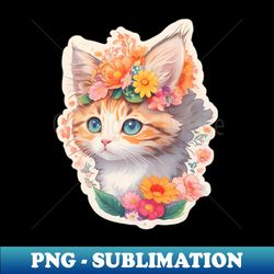 cute tiny kitten sticker - decorative sublimation png file - stunning sublimation graphics