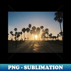 venice beach sunset lens flare - digital sublimation download file - add a festive touch to every day