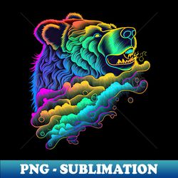 cloud bear - sublimation-ready png file - stunning sublimation graphics