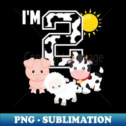Im 2 Animal Theme Birthday 2 Yrs Old - Artistic Sublimation Digital File - Transform Your Sublimation Creations