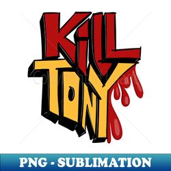 kill tony custom fan logo in red and yellow - retro png sublimation digital download - add a festive touch to every day