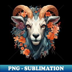 Goat Colorful Floral - Exclusive PNG Sublimation Download - Perfect for Sublimation Mastery