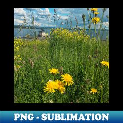 scandinavian countryside with house and flower - special edition sublimation png file - defying the norms