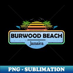 Burwood Beach Jamaica Palm Trees Sunset Summer - Decorative Sublimation PNG File - Perfect for Creative Projects