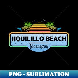 Jiquilillo Beach Nicaragua Palm Trees Sunset Summer - Modern Sublimation PNG File - Enhance Your Apparel with Stunning Detail