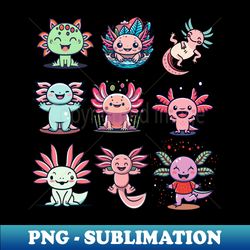 happy axolotl - png transparent sublimation file - perfect for sublimation art