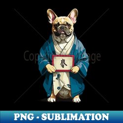 french bulldog ukiyo in kimono si hello - digital sublimation download file - enhance your apparel with stunning detail