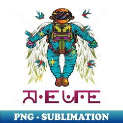 astronaut angel - png transparent sublimation file - capture imagination with every detail