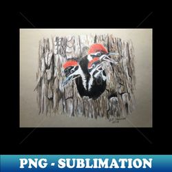 pleated woodpecker - modern sublimation png file - stunning sublimation graphics