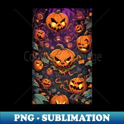 trippy pumpkin halloween - vintage sublimation png download - unleash your inner rebellion