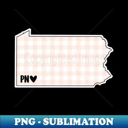 usa states pennsylvania pink plaid - decorative sublimation png file - stunning sublimation graphics