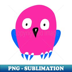 cartoon pink owl - high-resolution png sublimation file - transform your sublimation creations