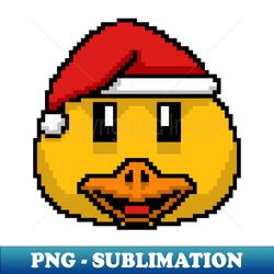 duck pixelated christmas - funny duck xmas - special edition sublimation png file - vibrant and eye-catching typography