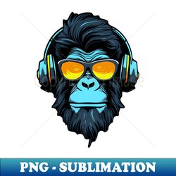 monkey headphones - instant sublimation digital download - perfect for personalization