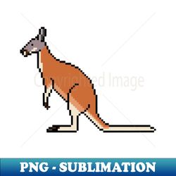 red kangaroo animal pixel - png transparent sublimation design - revolutionize your designs