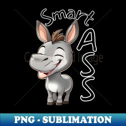 smart ass donkey art - charming farm companion - high-quality png sublimation download - instantly transform your sublimation projects