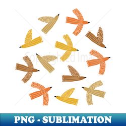 whimsy flying birds in earth tones - unique sublimation png download - unleash your inner rebellion