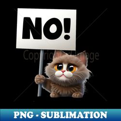 cat says no - premium png sublimation file - perfect for creative projects